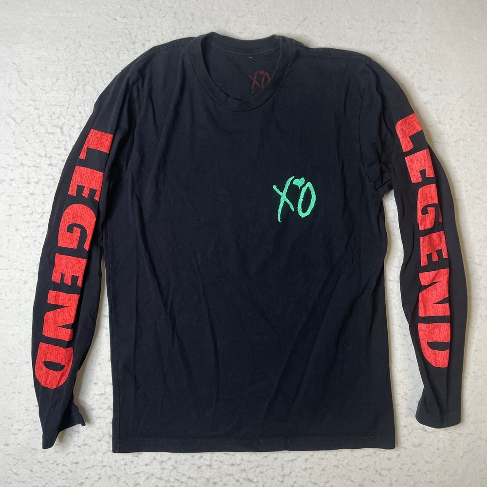 The Weeknd XO Tour Merch Long Sleeve Shirt Med Black Legend World Tour Graphic